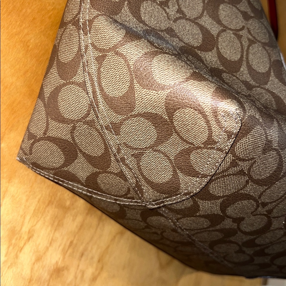 Pride Coach Signature City Tote and Slim Wallet Radial Rainbow Signature Canvas - Picture 8 of 13
